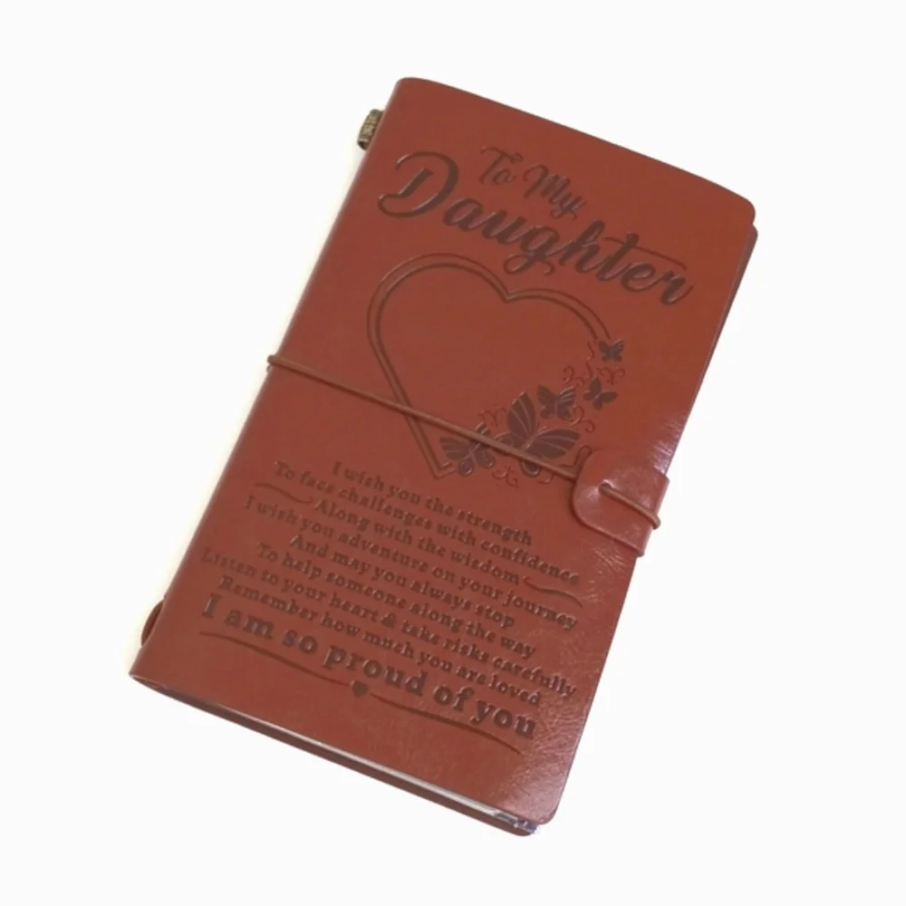 Daughter Leather Cognac Brown Journal Notebook w/ Inserts (Writing & Keepsakes)